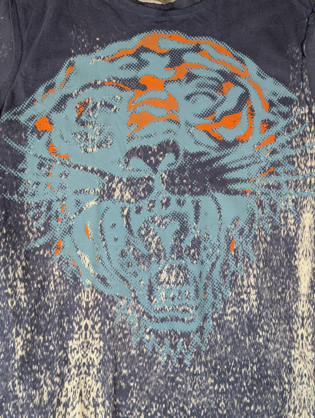 Ed Hardy by Christian Audigier Nowa Koszulka AOP z nadrukiem grafika y2k vintage
