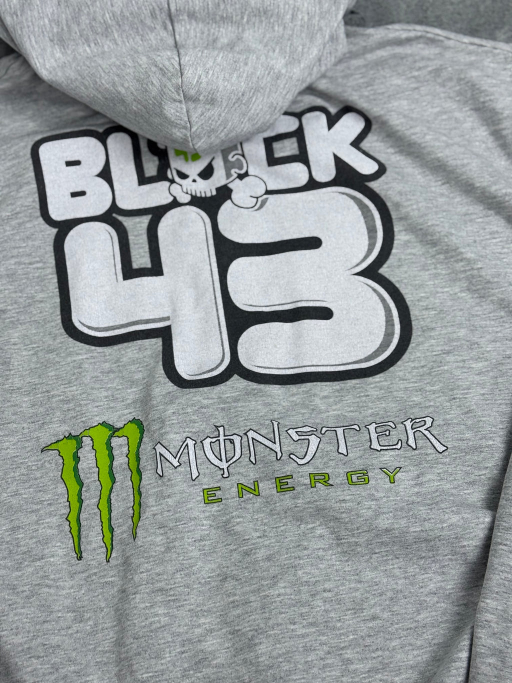 Monster Energy Block Racing bluza z kapturem y2k vintage rozpinana