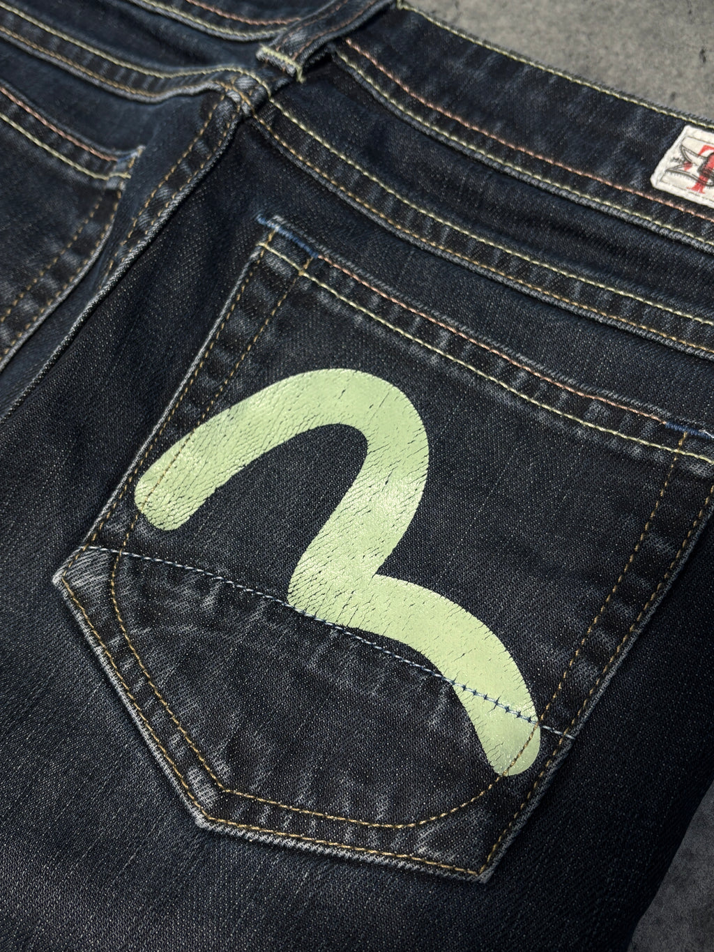 2000s evisu x puma jeans y2k skinny