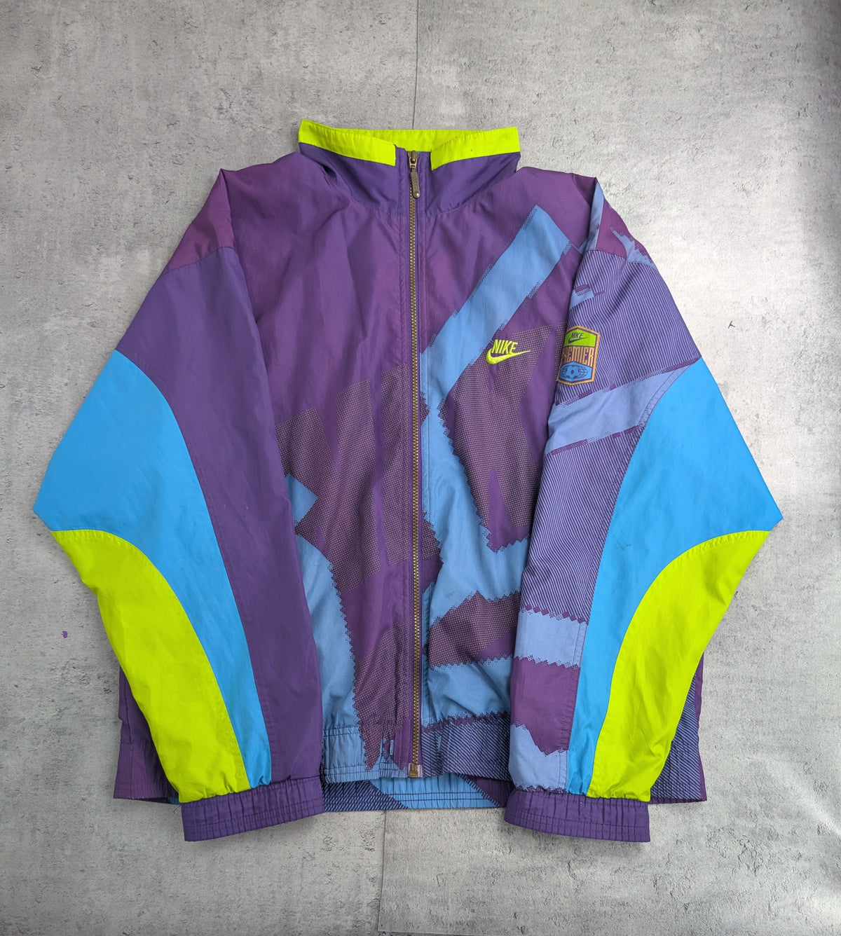 Nike Premier League 90s Vintage Windbreaker Tracksuit Jacket Graphic AOP