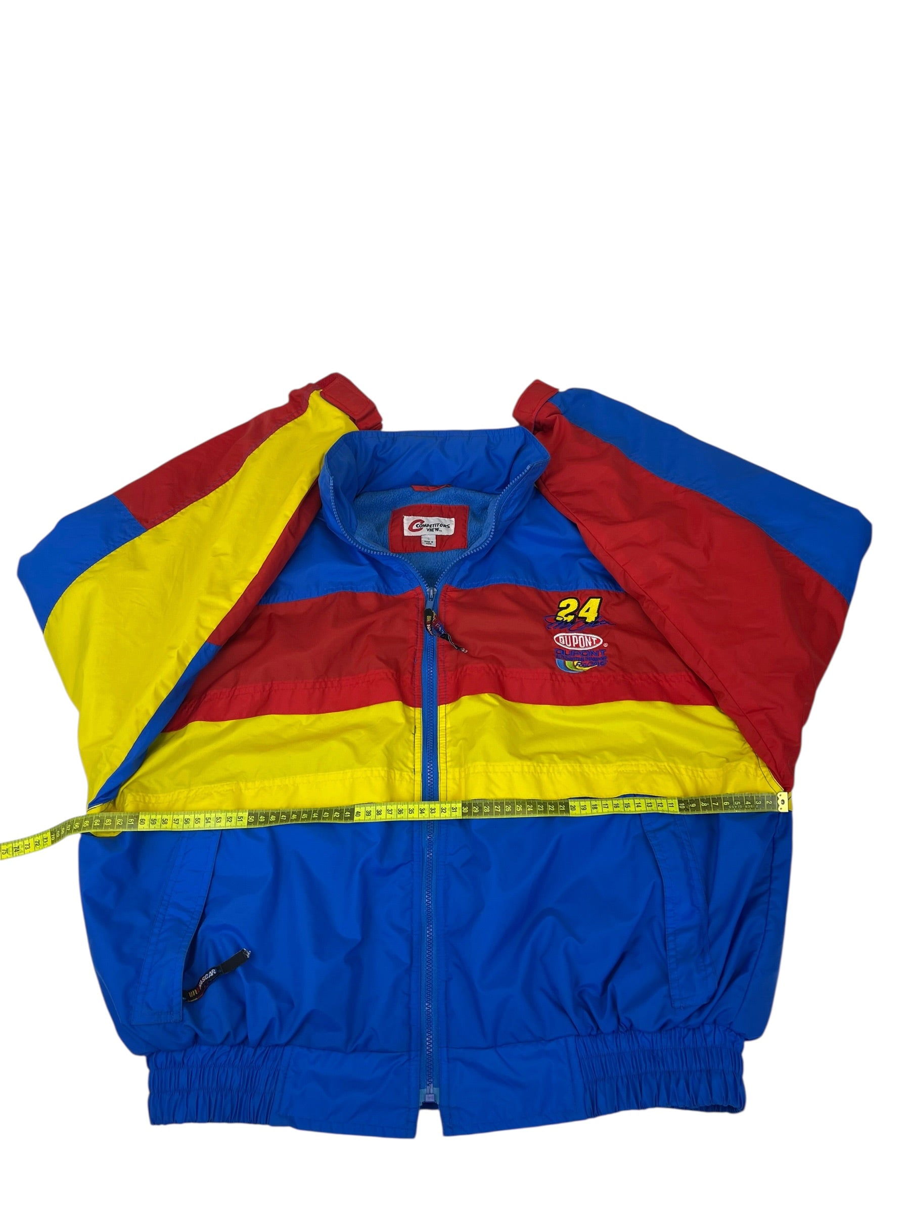 Jeff Gordon NASCAR kurtka wyścigowa amerykańska z kapturem wiatrówka polar vintage 90s