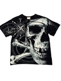 Single stiched vintage AOP koszulka skull grunge southpole czacha