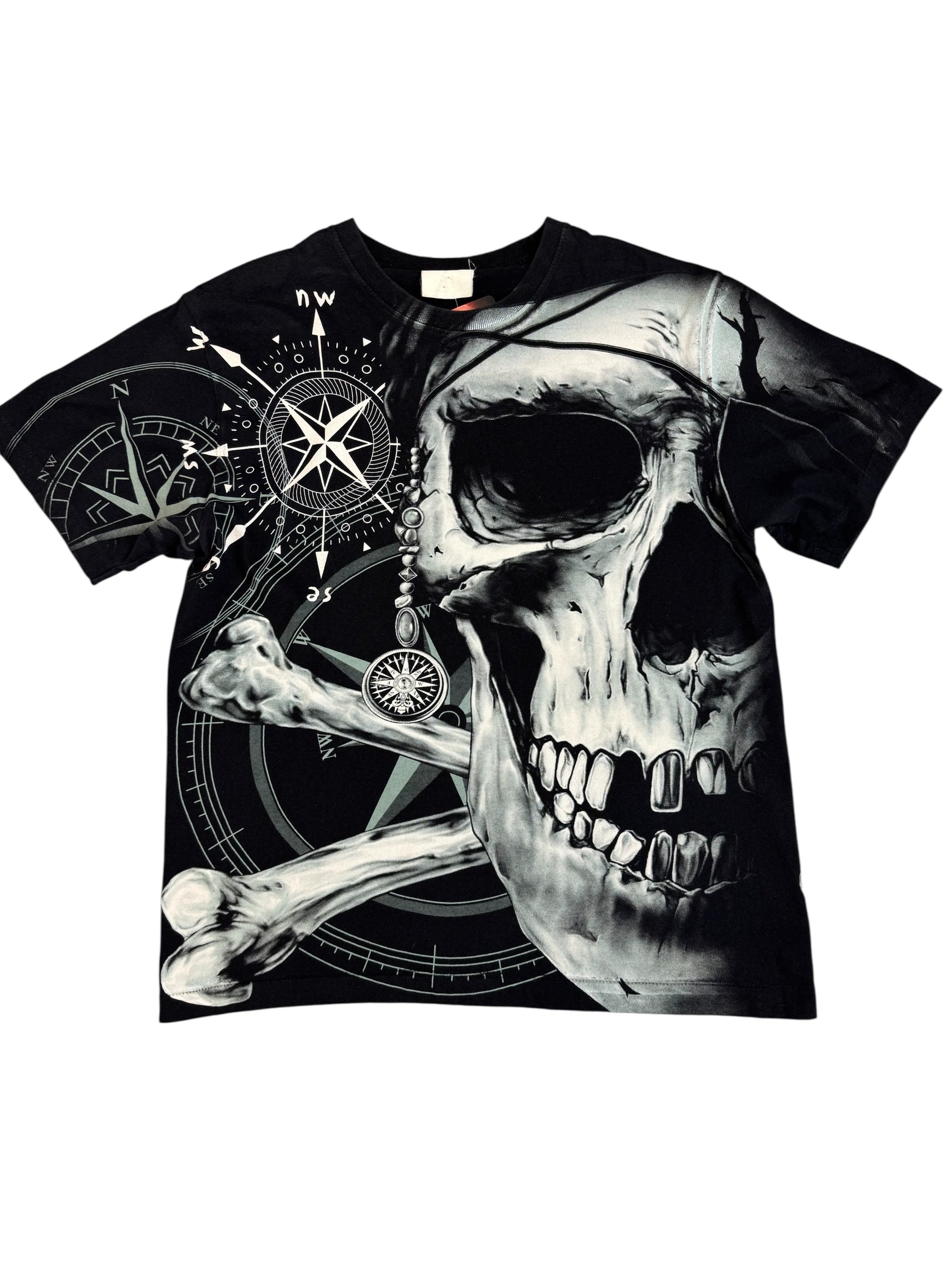 Single stiched vintage AOP koszulka skull grunge southpole czacha