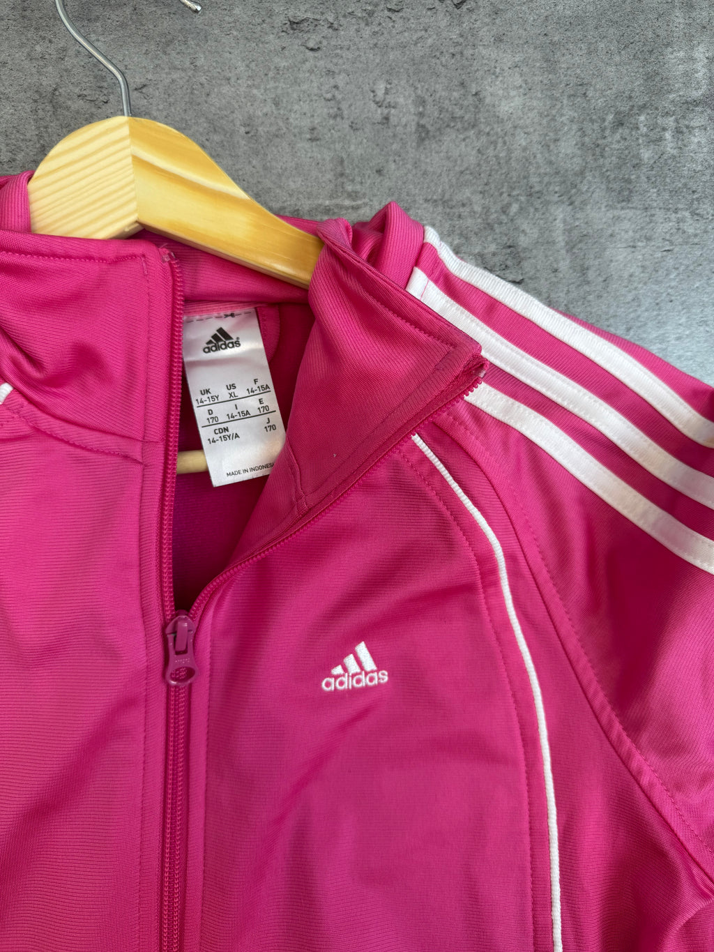 Adidas sexy Pink Tracksuit Jacket y2k bluza dresowa rozpinaną
