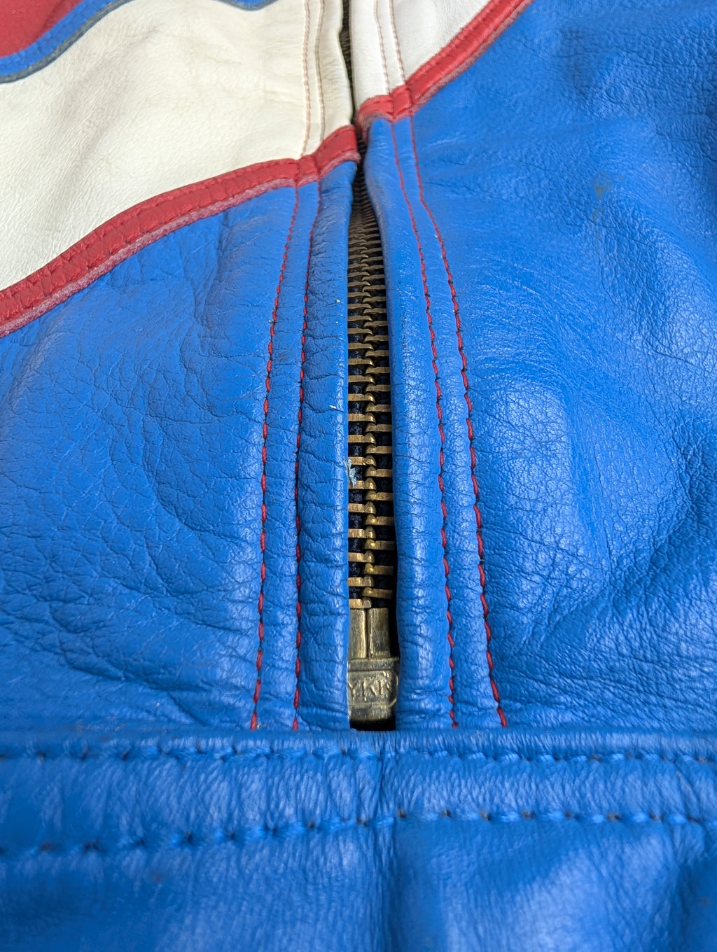 Campari Vintage Leather Racing Bomber Jacket Heavyweight 90s