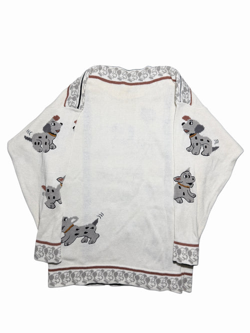 2000s Knit Dogs pieski cute sweter