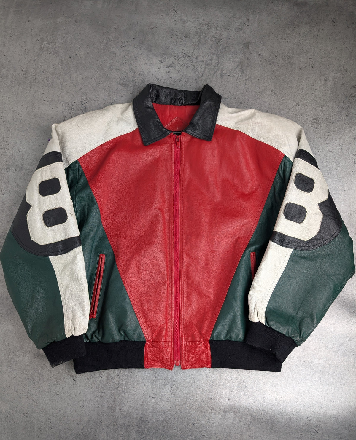 Cosa Nova Toronto Canada Vintage 8-Ball Leather Bomber Jacket RARE