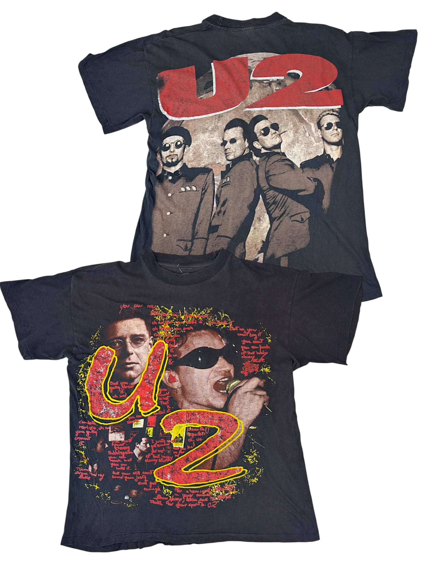 U2 Vintage Band 90s Single Stiched Rap Tee Koszulka z nadrukiem muzyka koncertowa