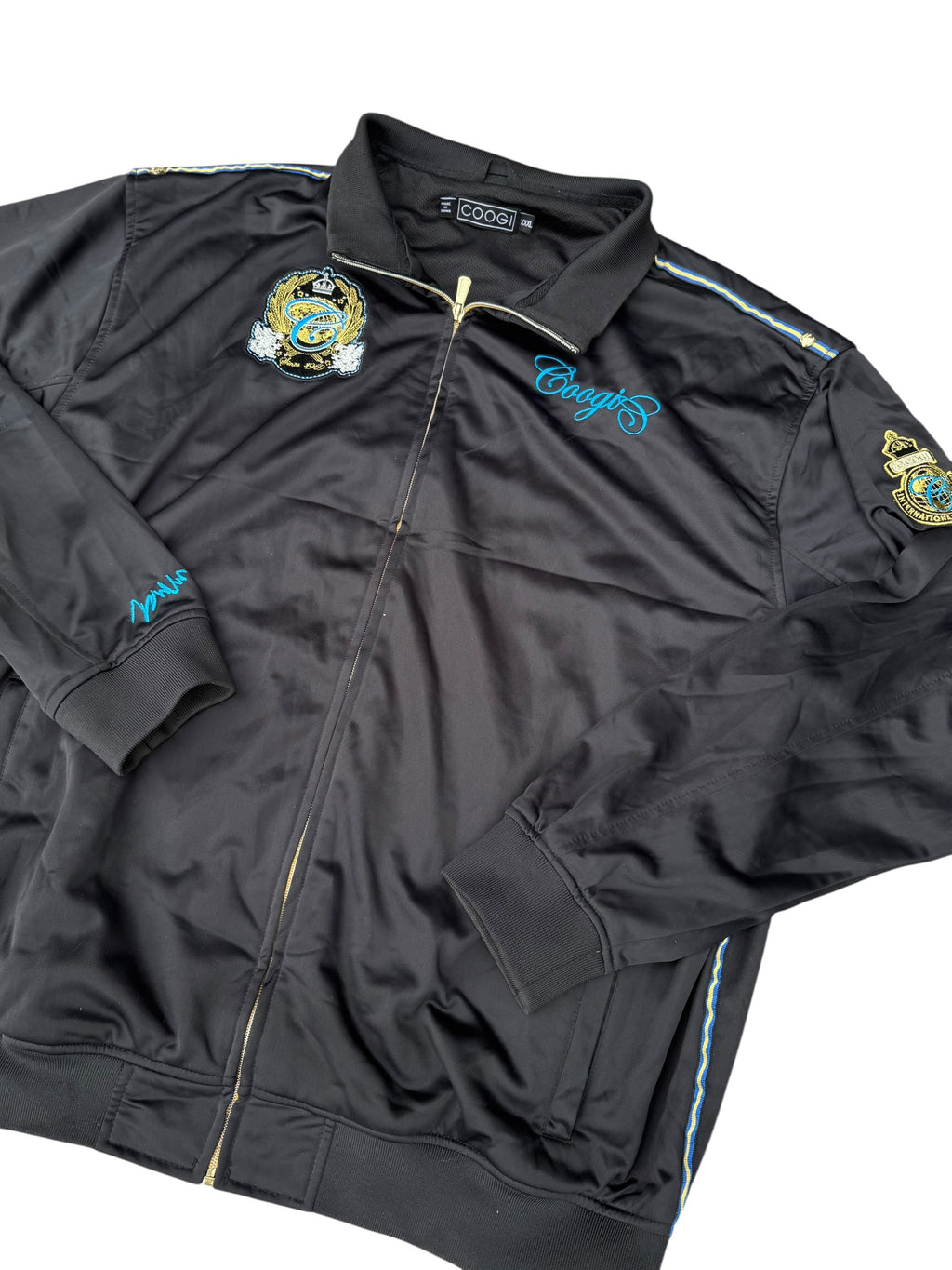 Coogi Australia Tracksuit HipHop Rap Jacket Bluza rozpinana do dresu baggy y2k 90s