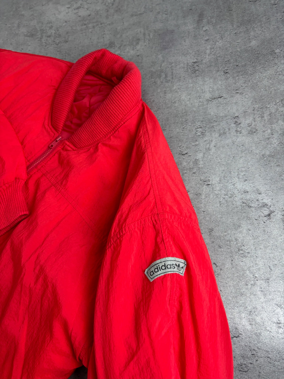 Adidas 80s Quilted Vintage Jacket All Red