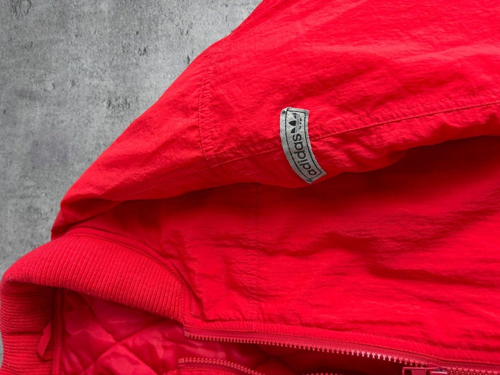 Adidas 80s Quilted Vintage Jacket All Red