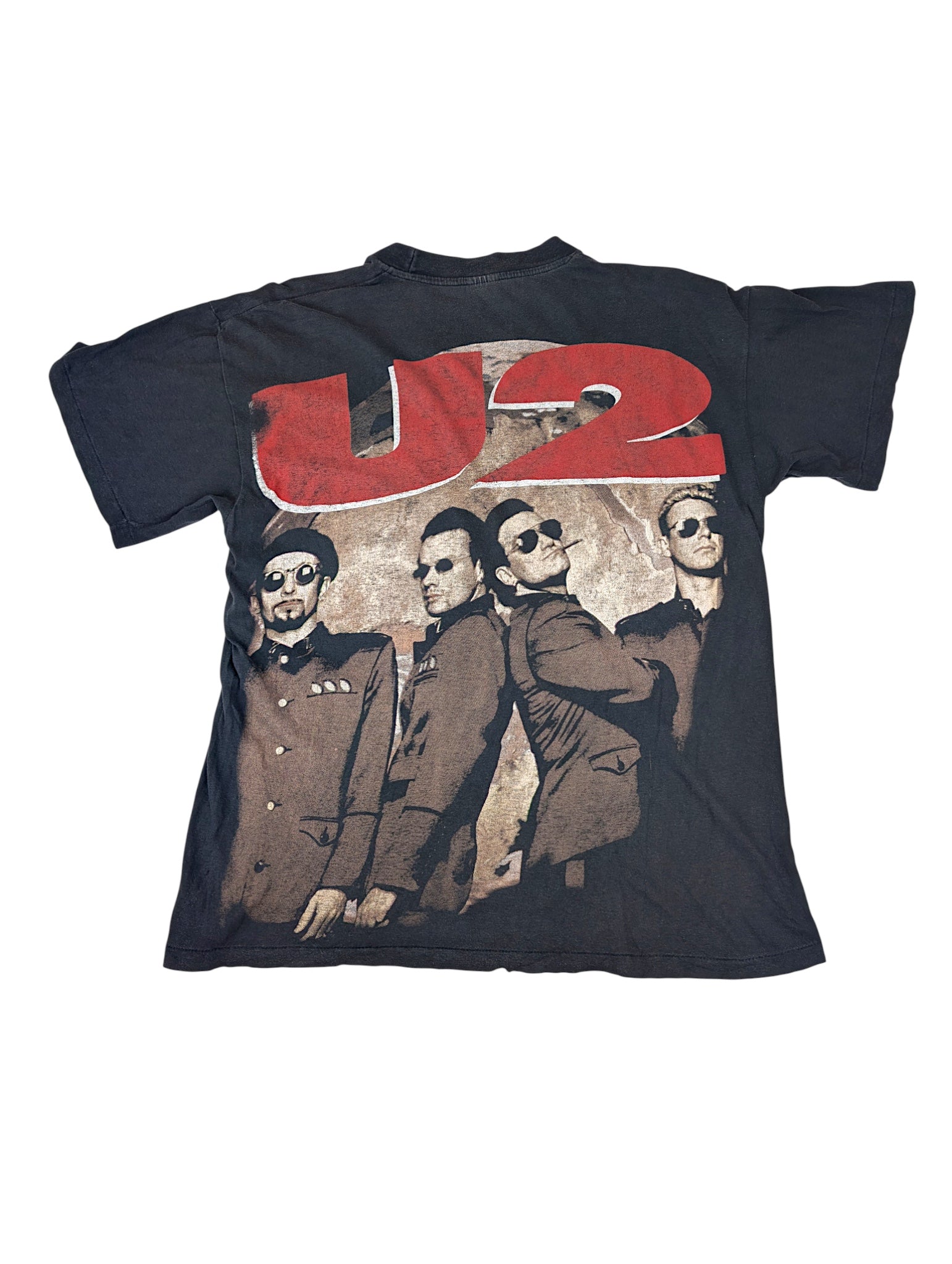 U2 Vintage Band 90s Single Stiched Rap Tee Koszulka z nadrukiem muzyka koncertowa