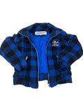 Adidas y2k flannel jacket kurtka bomberka w kratkę cropped originals