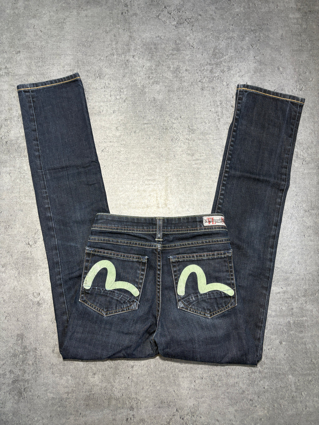 2000s evisu x puma jeans y2k skinny