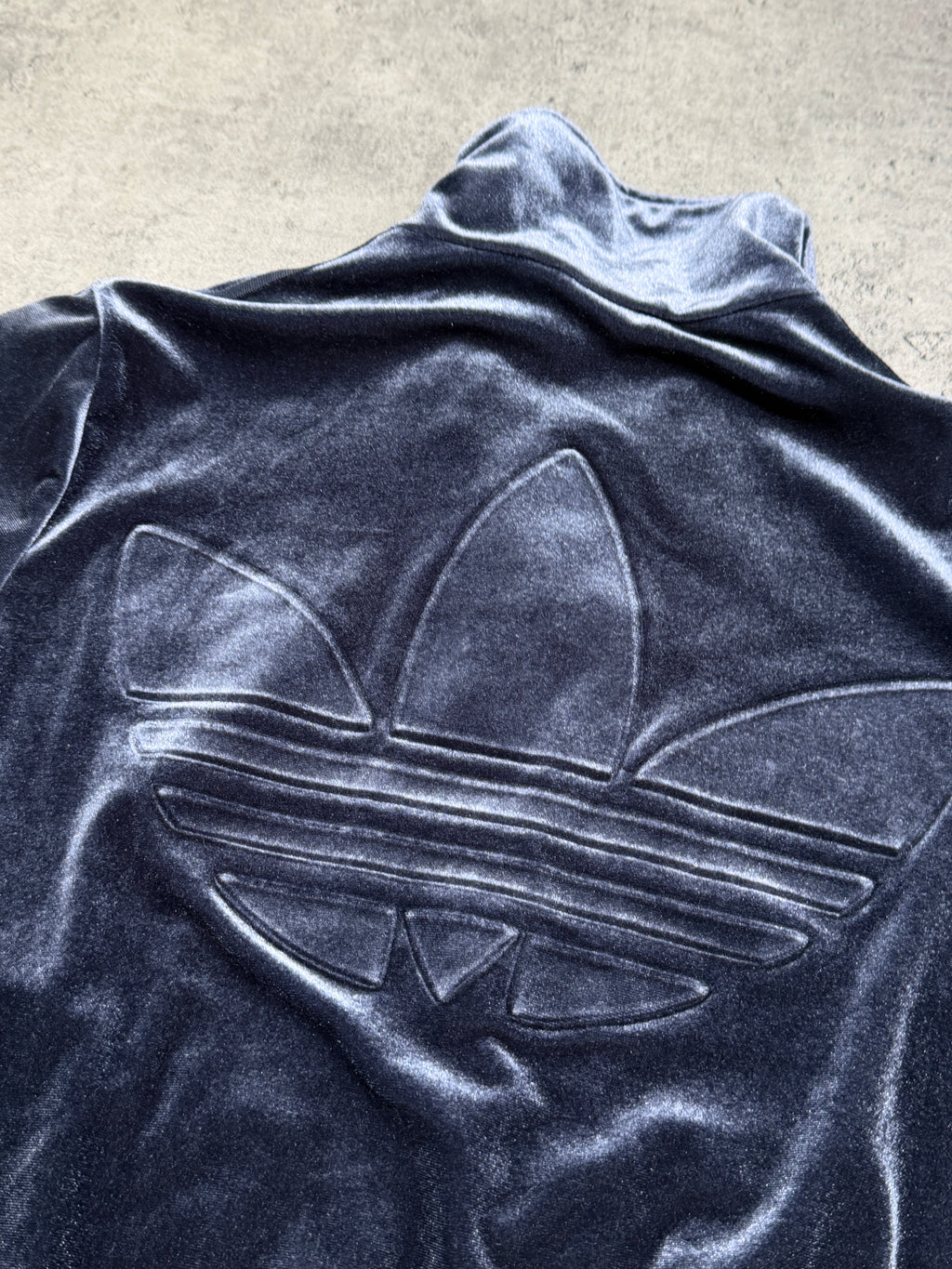 2000s Adidas orginals zip hoodie welurowa bluza welur