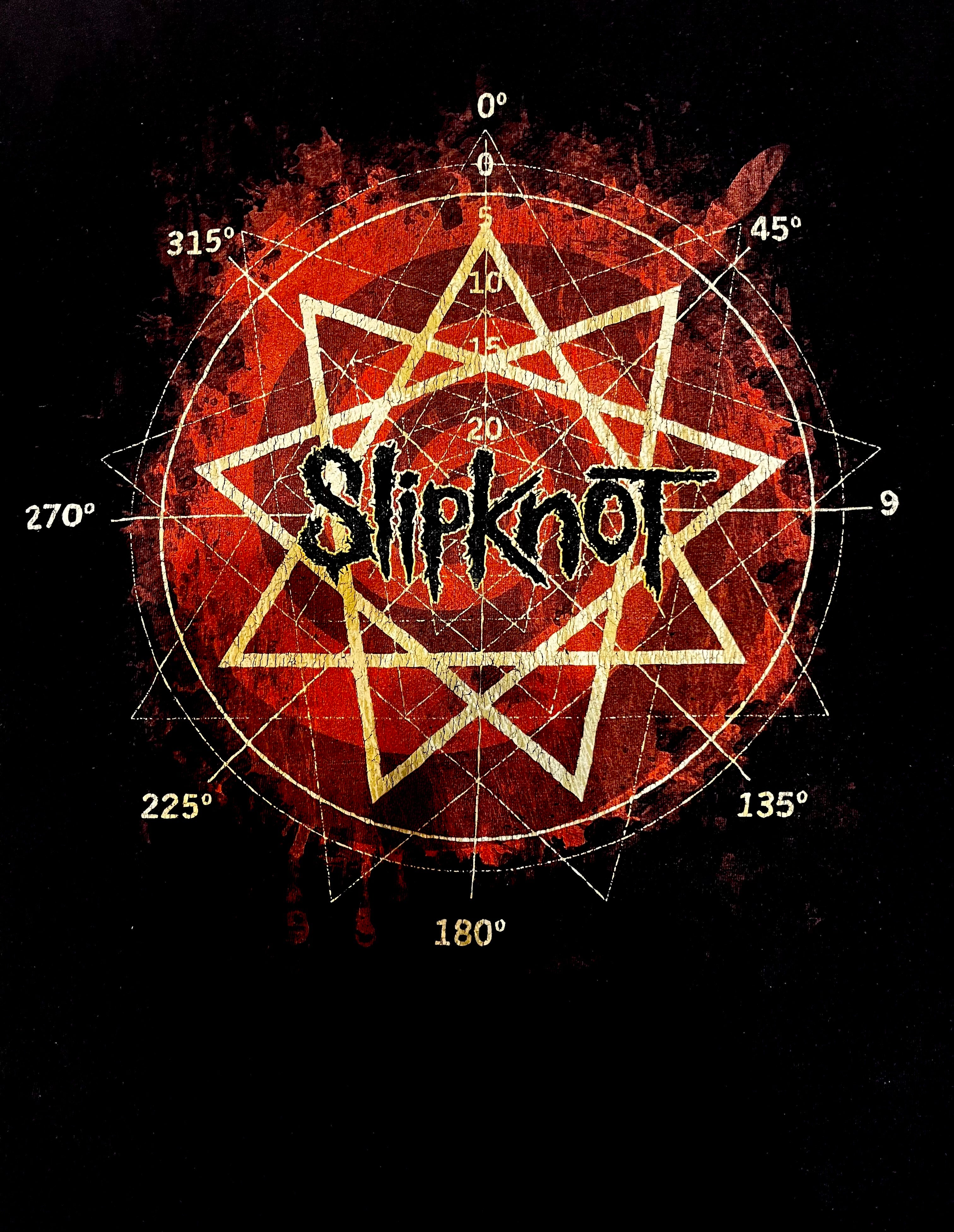 Early 2000s Slipknot koncertowa koszulka z dwustronnym nadrukiem metal band merch