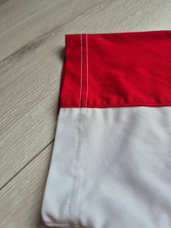 oakley polo sportowe shirt bialo czerwona