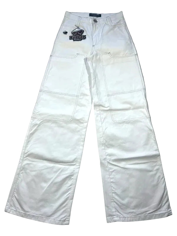 White baggy cargo pants new with tags