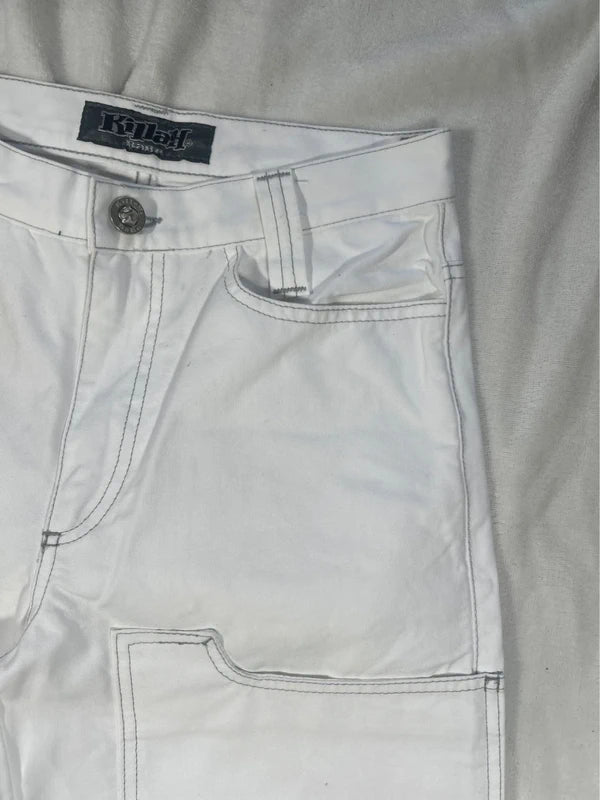 White baggy cargo pants new with tags