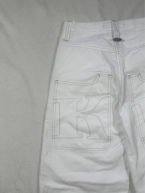 White baggy cargo pants new with tags