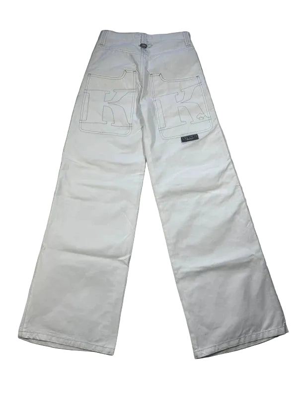 White baggy cargo pants new with tags