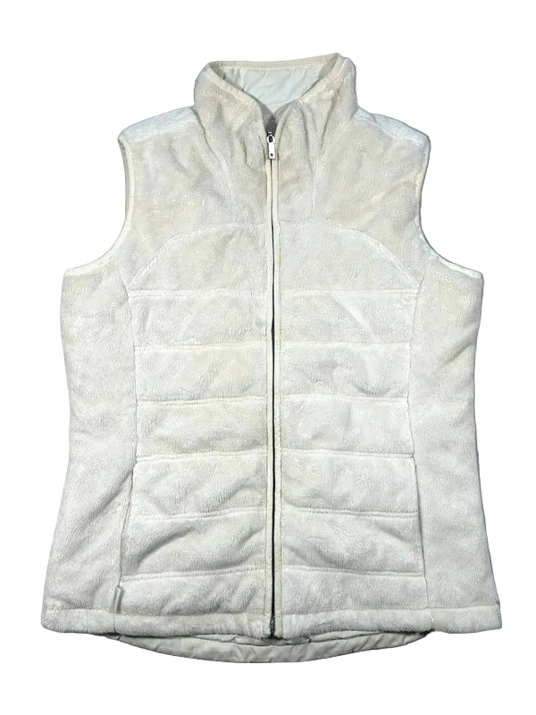 white fur vest polar reversible Glenmuir - damski bezrękawnik dwustronny