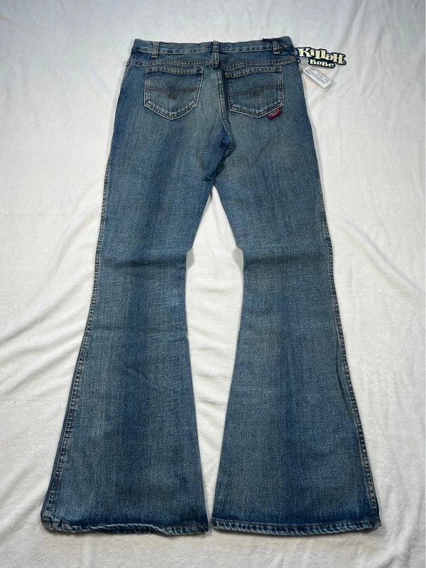 Y2k denim flared blue jeans low rise Killah BaBe by Miss Sixty new with tags - dzwony z metką