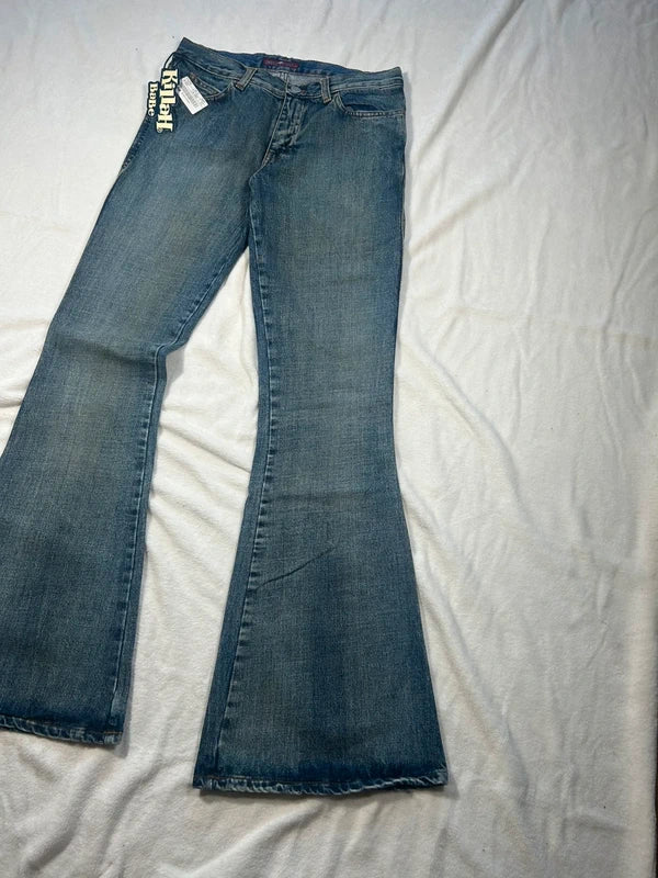 Y2k denim flared blue jeans low rise Killah BaBe by Miss Sixty new with tags - dzwony z metką