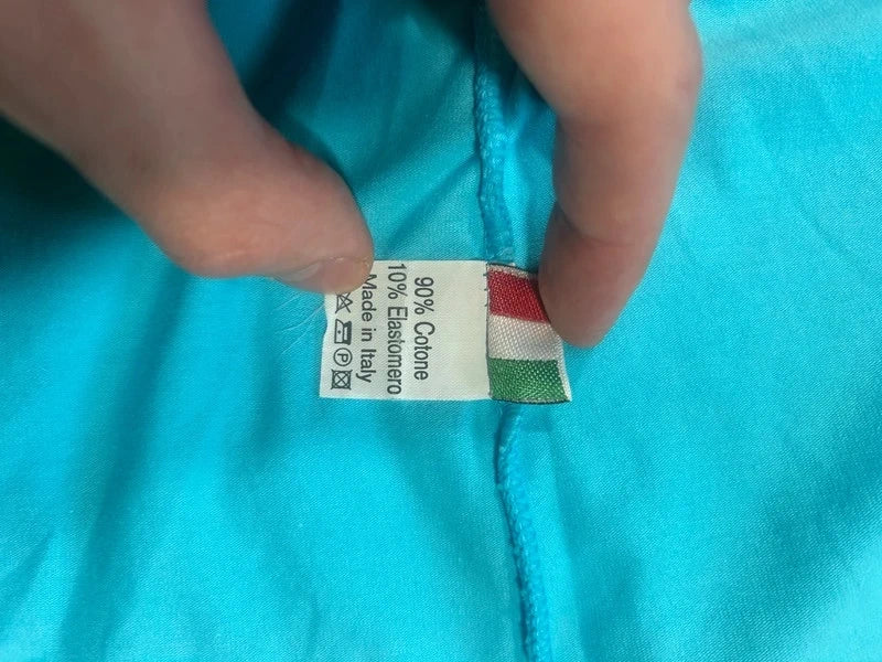 Y2k baby blue tshirt with seaquins made in Italy Six shout