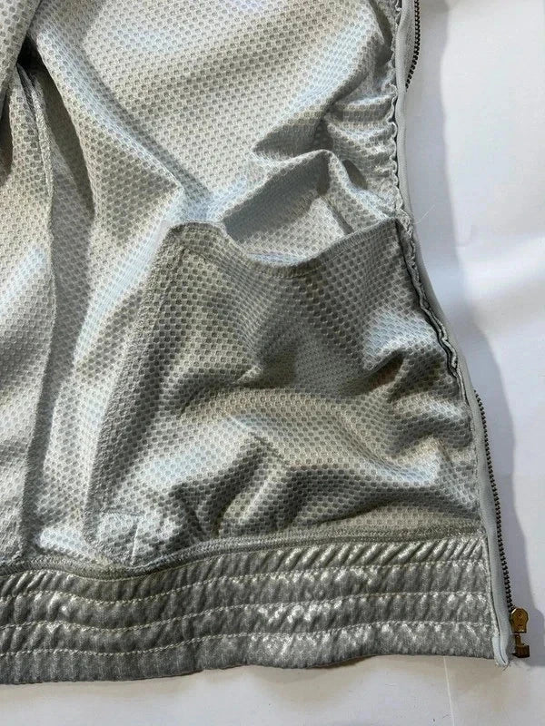 Y2k shiny silver zip up vintage champion logo - bluza/wiatrówka na suwak