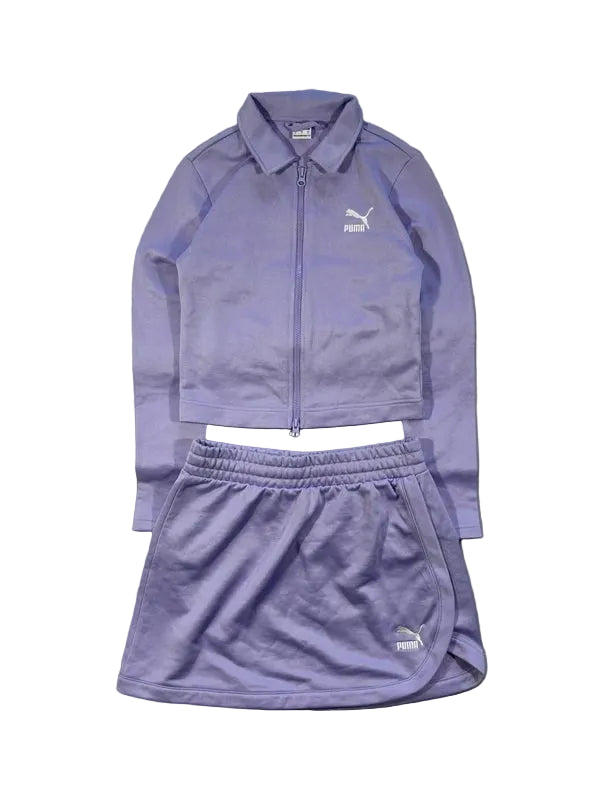 Sport tenis matching set puma pink zip up sweatshirt + skirt y2k