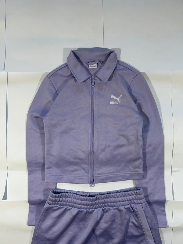 Sport tenis matching set puma pink zip up sweatshirt + skirt y2k