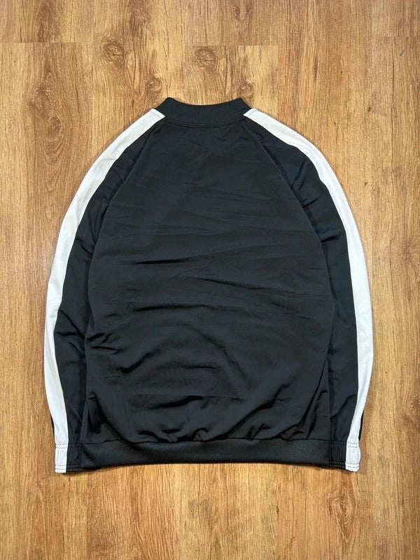 Black zip up sweathshirt puma with white stripes