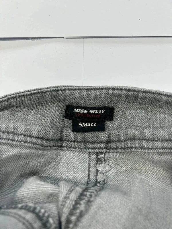Y2k grey denim crop top Miss Sixty new with tags