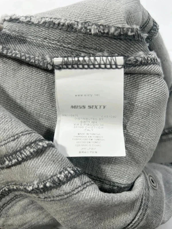 Y2k grey denim crop top Miss Sixty new with tags