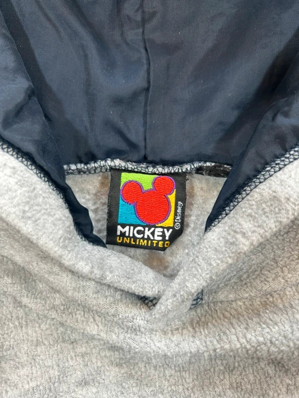 Disney Mickey Mouse grey embroider hoodie vintage - lekka bluza z Myszką Mickey