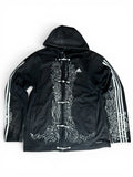 Custom Adidas Zip-up Hoodie | Handpainted | Cyber Sigilism | Y2K