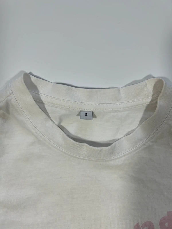 White graphic tee subtle aesthetic La Dolci Vita Donut - koszulka w rozmiarze S