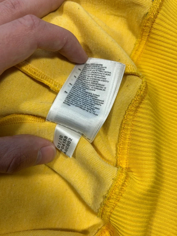 Y2k Adidas zip up hoodie 2010 white three stripes yellow - bluza adidasa z trzema pasami