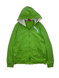 Vintage Puma Zip-up Hoodie | Neon Lime Green