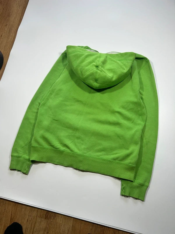 Vintage Puma Zip-up Hoodie | Neon Lime Green