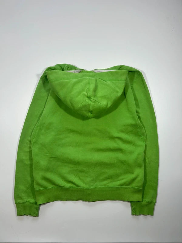 Vintage Puma Zip-up Hoodie | Neon Lime Green