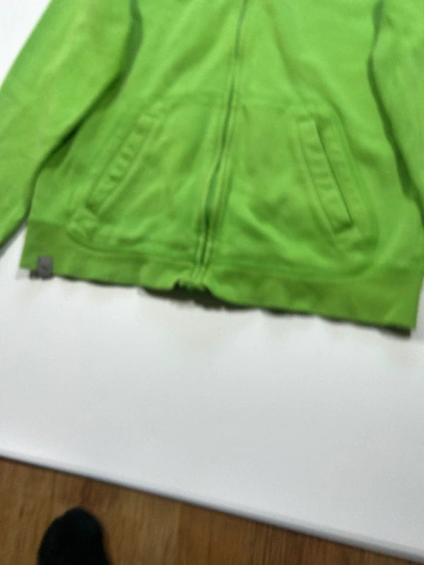 Vintage Puma Zip-up Hoodie | Neon Lime Green
