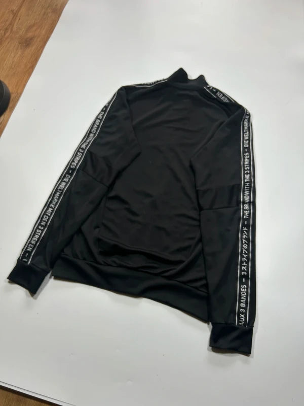 Adidas zip-up czarna bluza sportowa • blokecore • retro • streetwear climalite