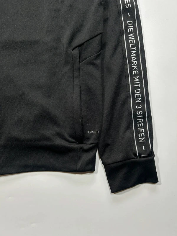 Adidas zip-up czarna bluza sportowa • blokecore • retro • streetwear climalite