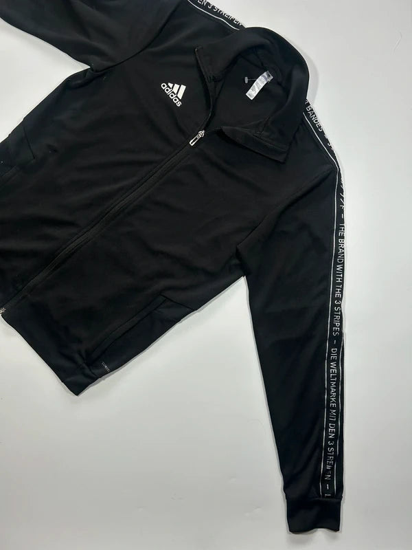Adidas zip-up czarna bluza sportowa • blokecore • retro • streetwear climalite