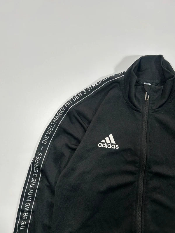 Adidas zip-up czarna bluza sportowa • blokecore • retro • streetwear climalite