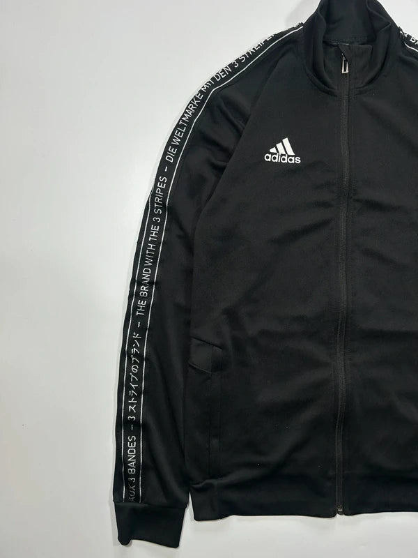 Adidas zip-up czarna bluza sportowa • blokecore • retro • streetwear climalite