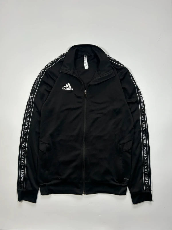 Adidas zip-up czarna bluza sportowa • blokecore • retro • streetwear climalite