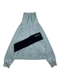 Vintage sky blue zip up sweatshirt adidas 2003 with big dark blue stripe